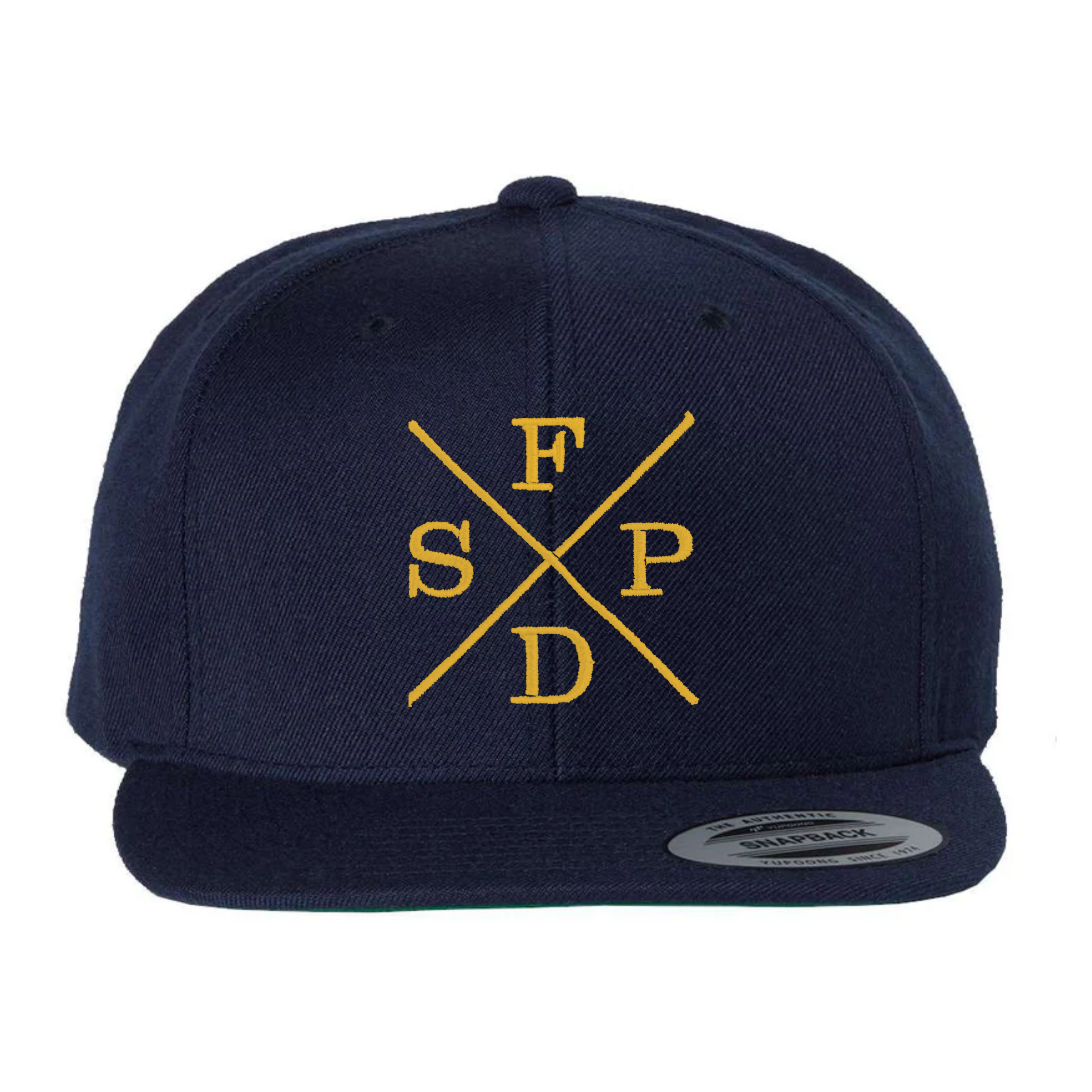 Black X SFPD Green Under Bill Snap Back