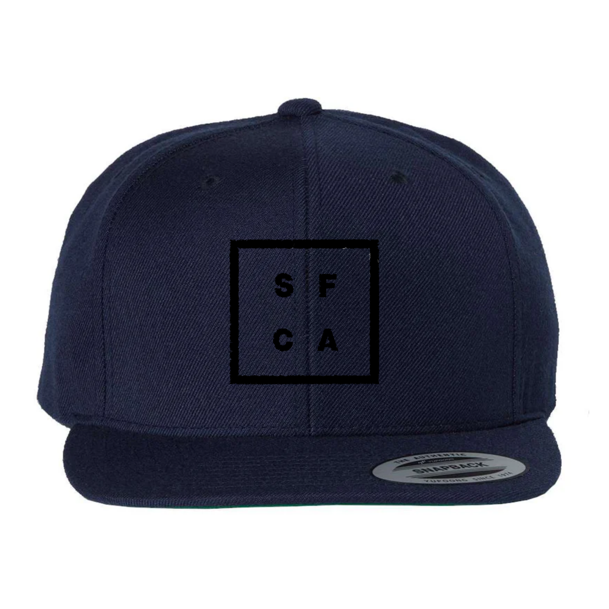 Navy SF CA Green Under Bill Snap Back