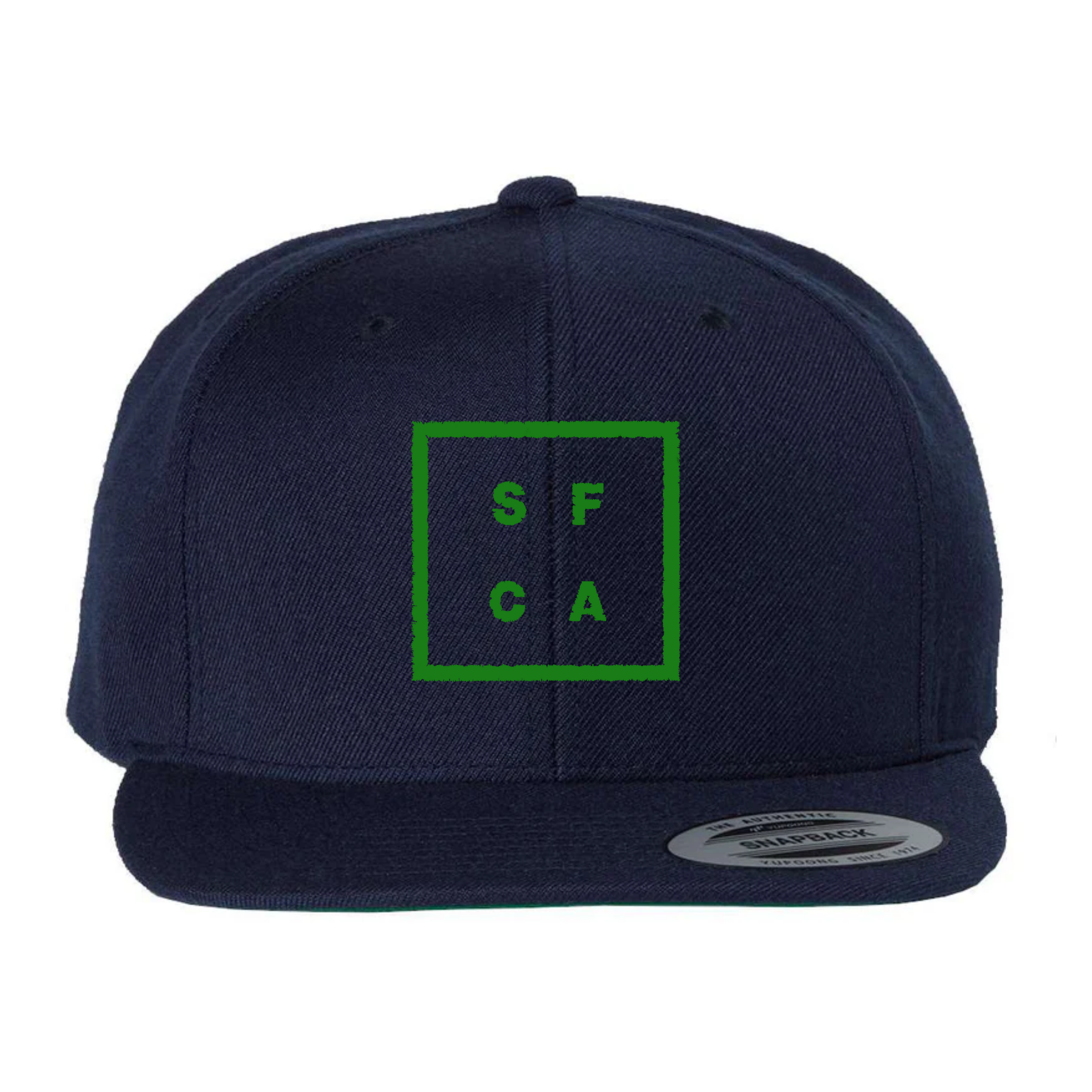 Navy SF CA Green Under Bill Snap Back