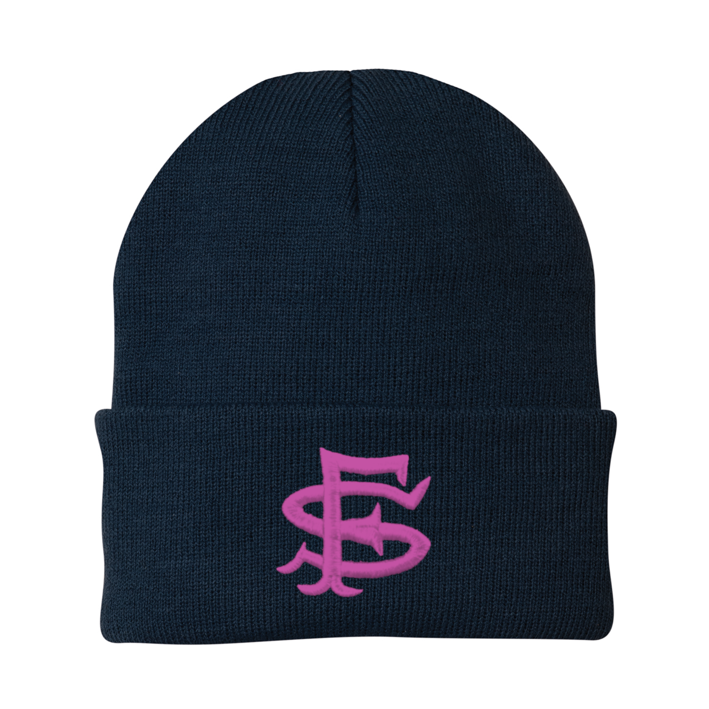 Navy SF Seal Knit Beanie