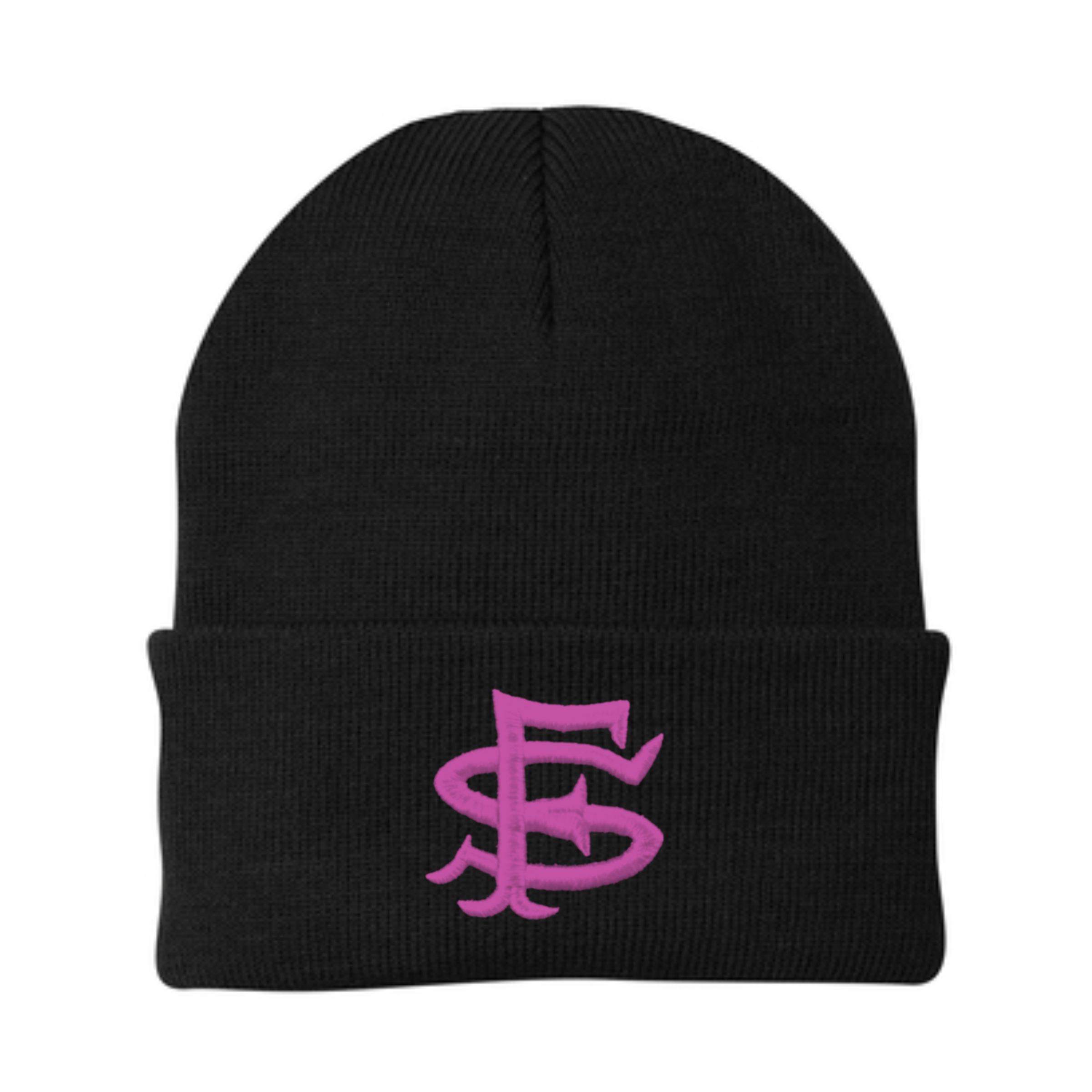 Black SF Seal Knit Beanie