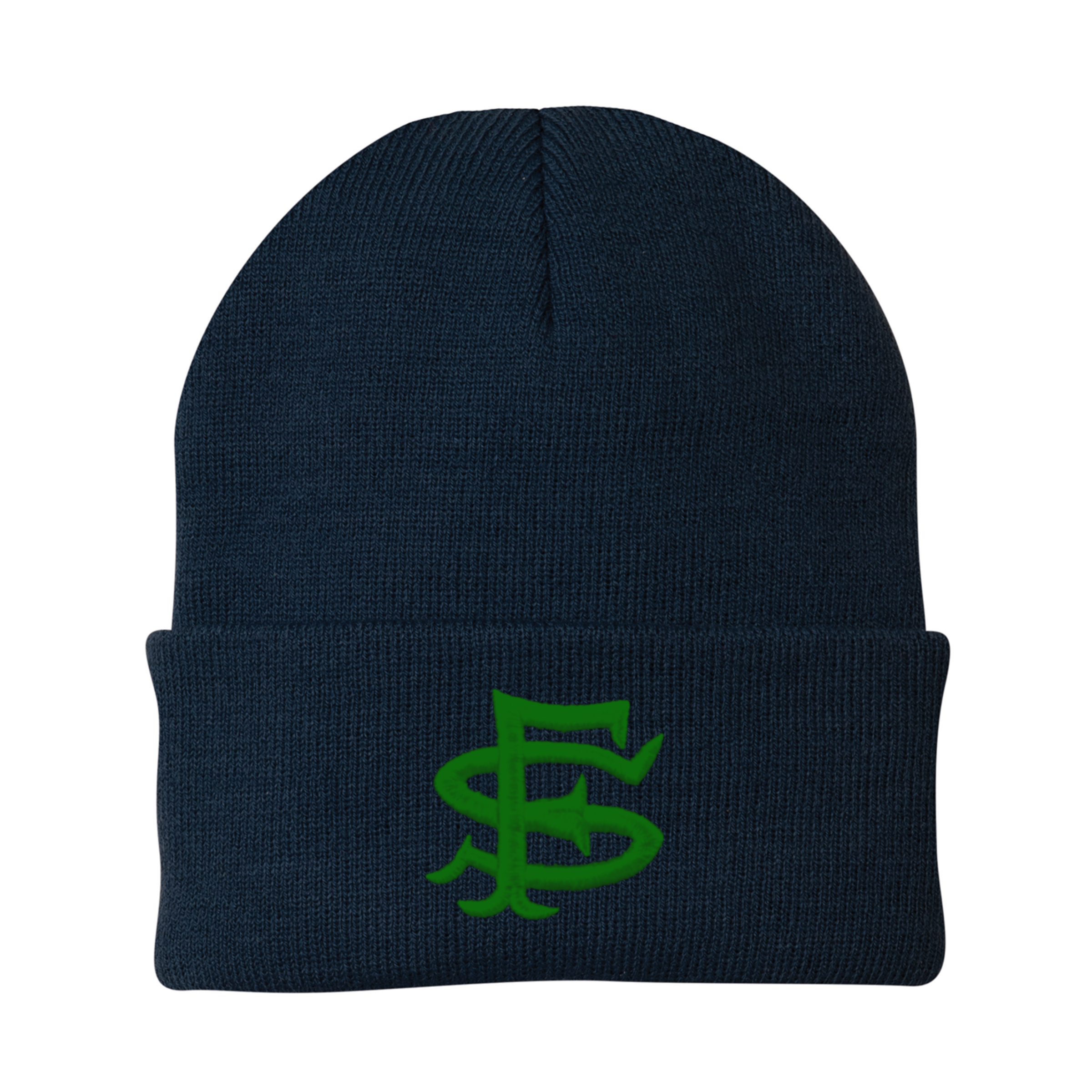 Navy SF Seal Knit Beanie