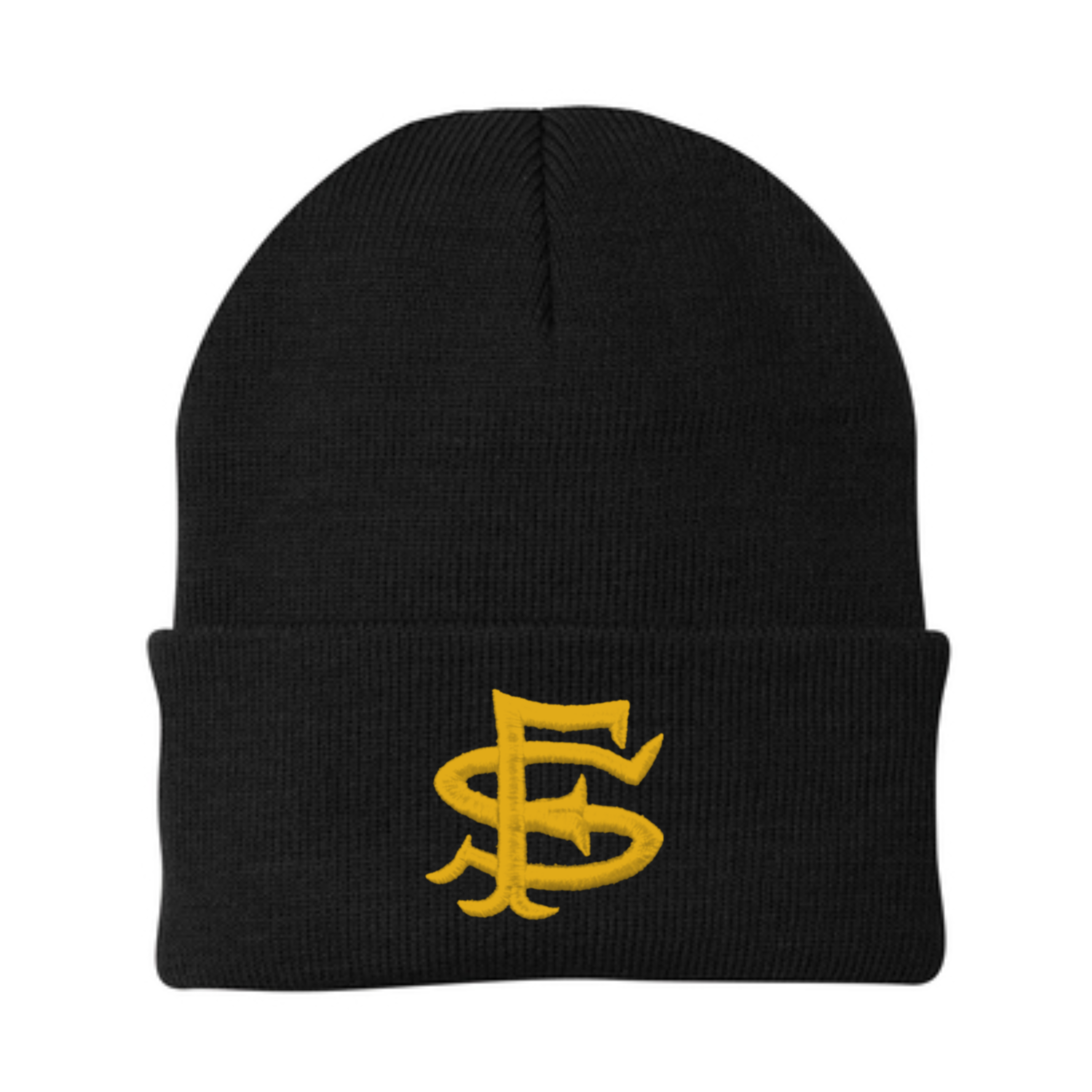 Black SF Seal Knit Beanie