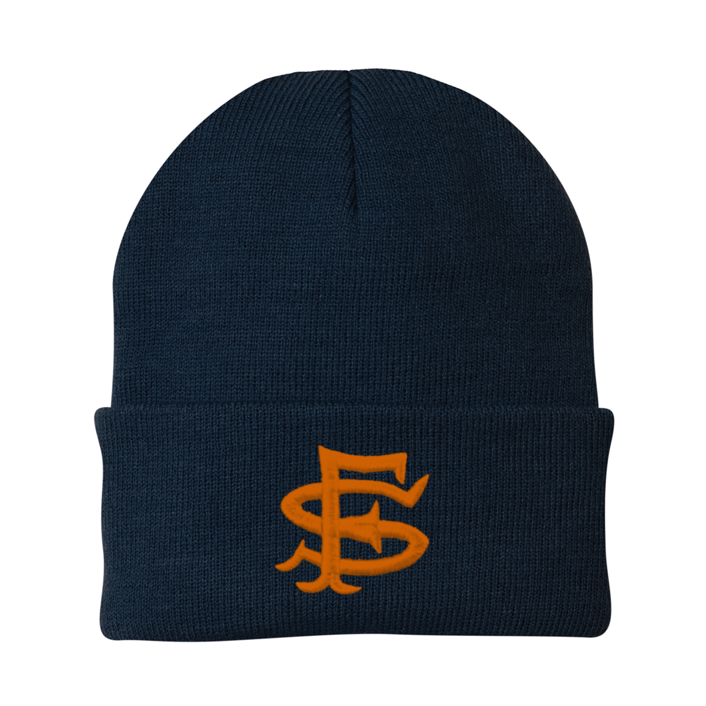 Navy SF Seal Knit Beanie
