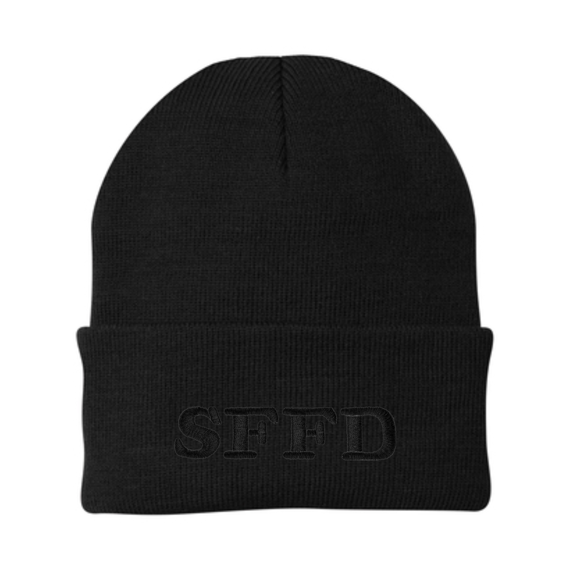 Black SFFD Probie Knit Beanie