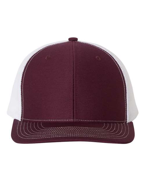 Snapback Trucker Cap - Maroon/ White