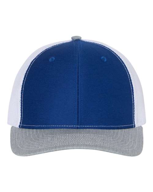 Snapback Trucker Cap - Royal/ White/ Heather Grey