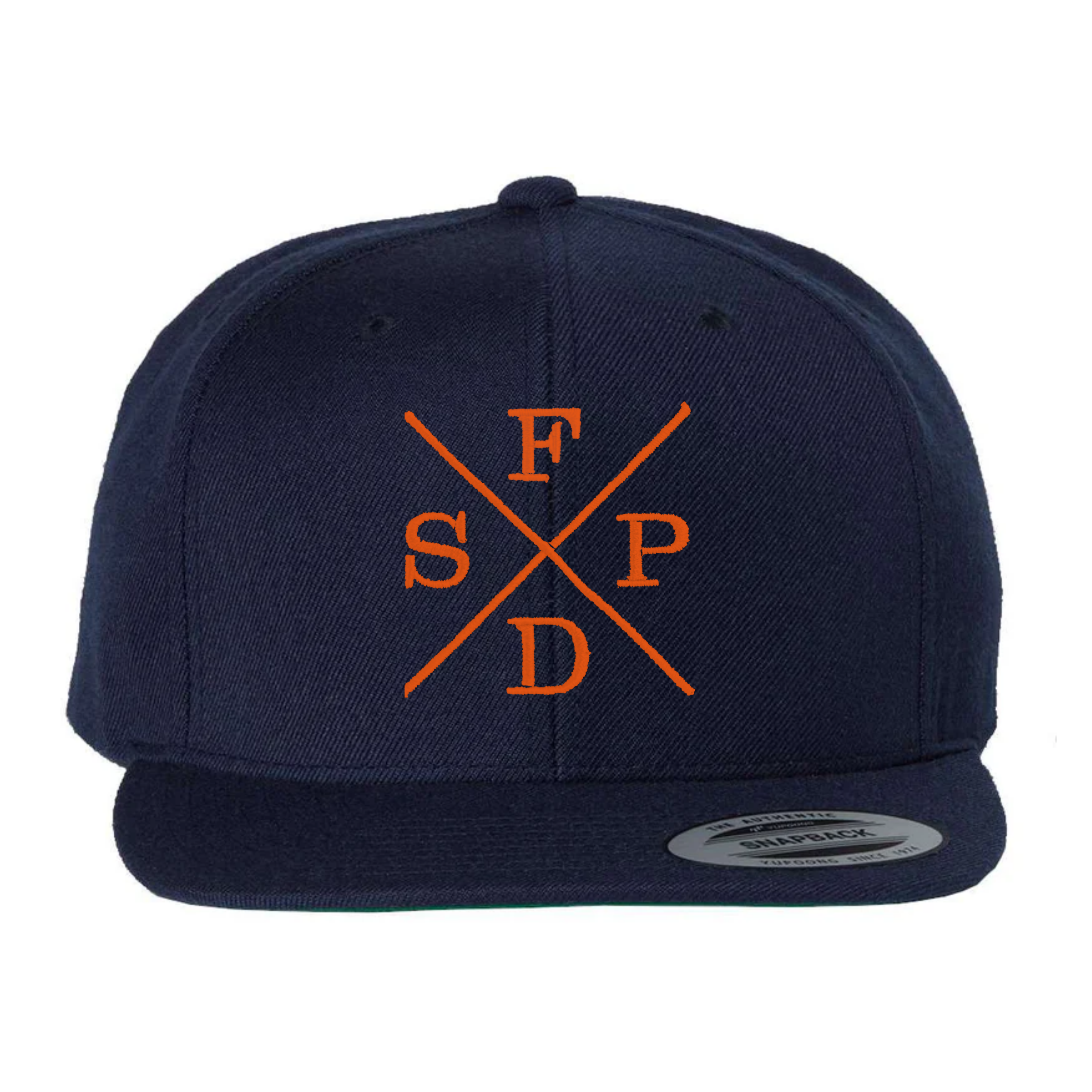 Black X SFPD Green Under Bill Snap Back