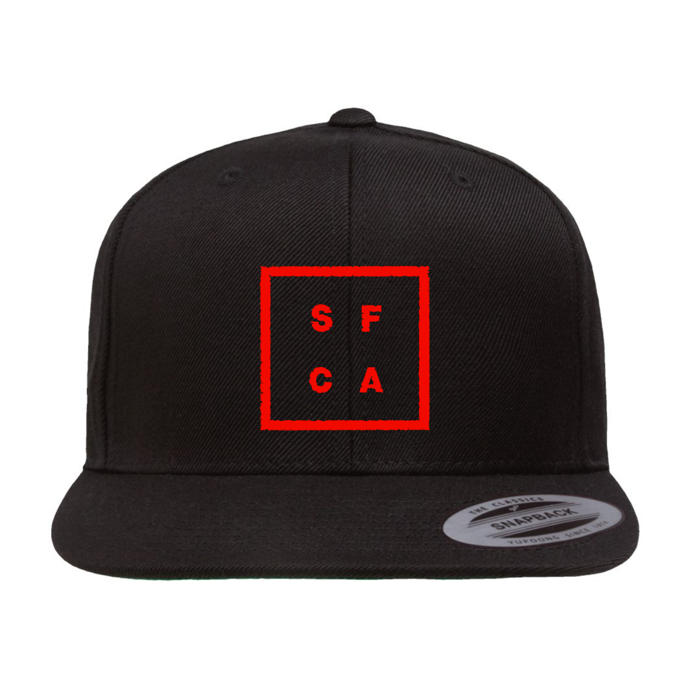 Black SF CA Green Under Bill Snap Back