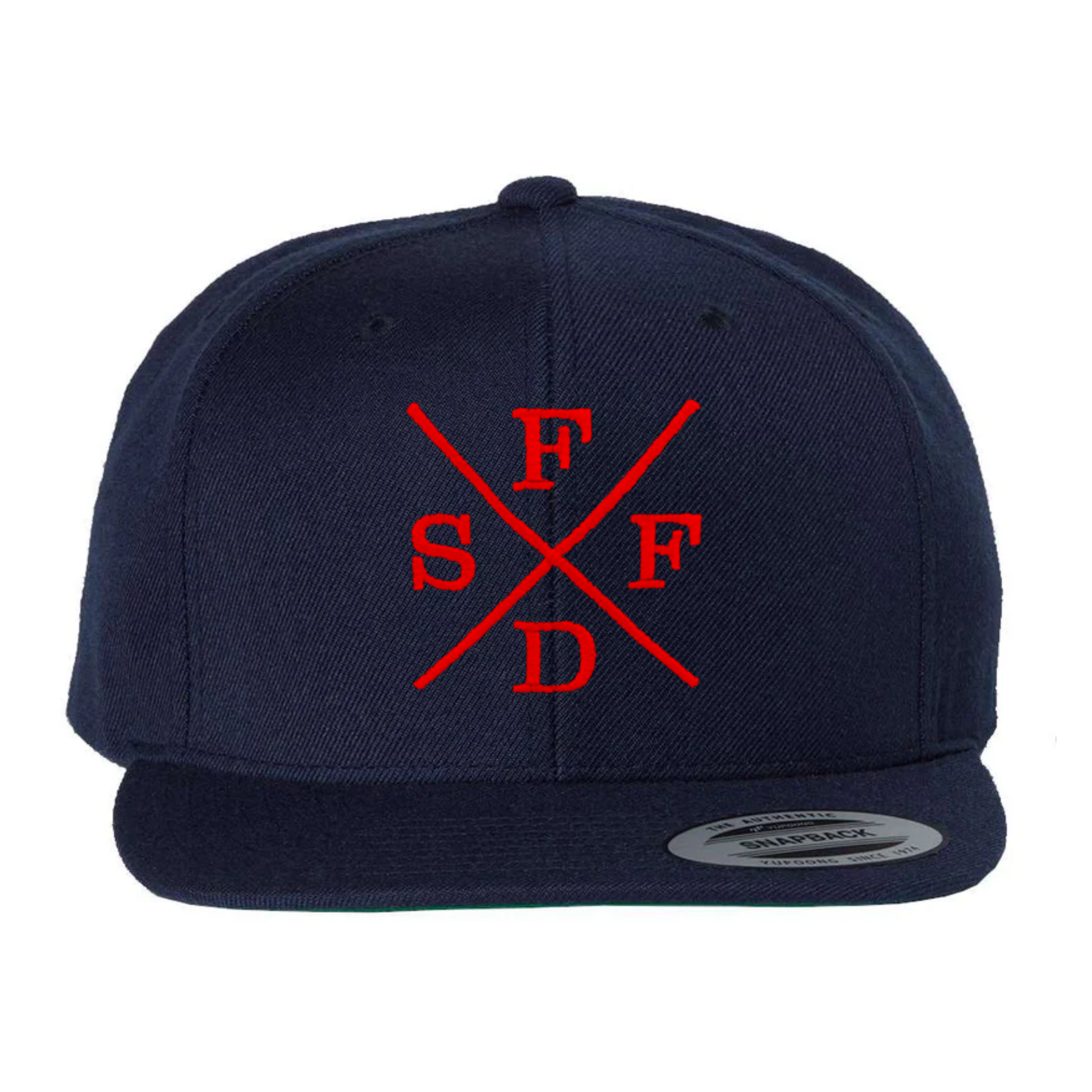 Navy X SFFD Green Under Bill Snap Back