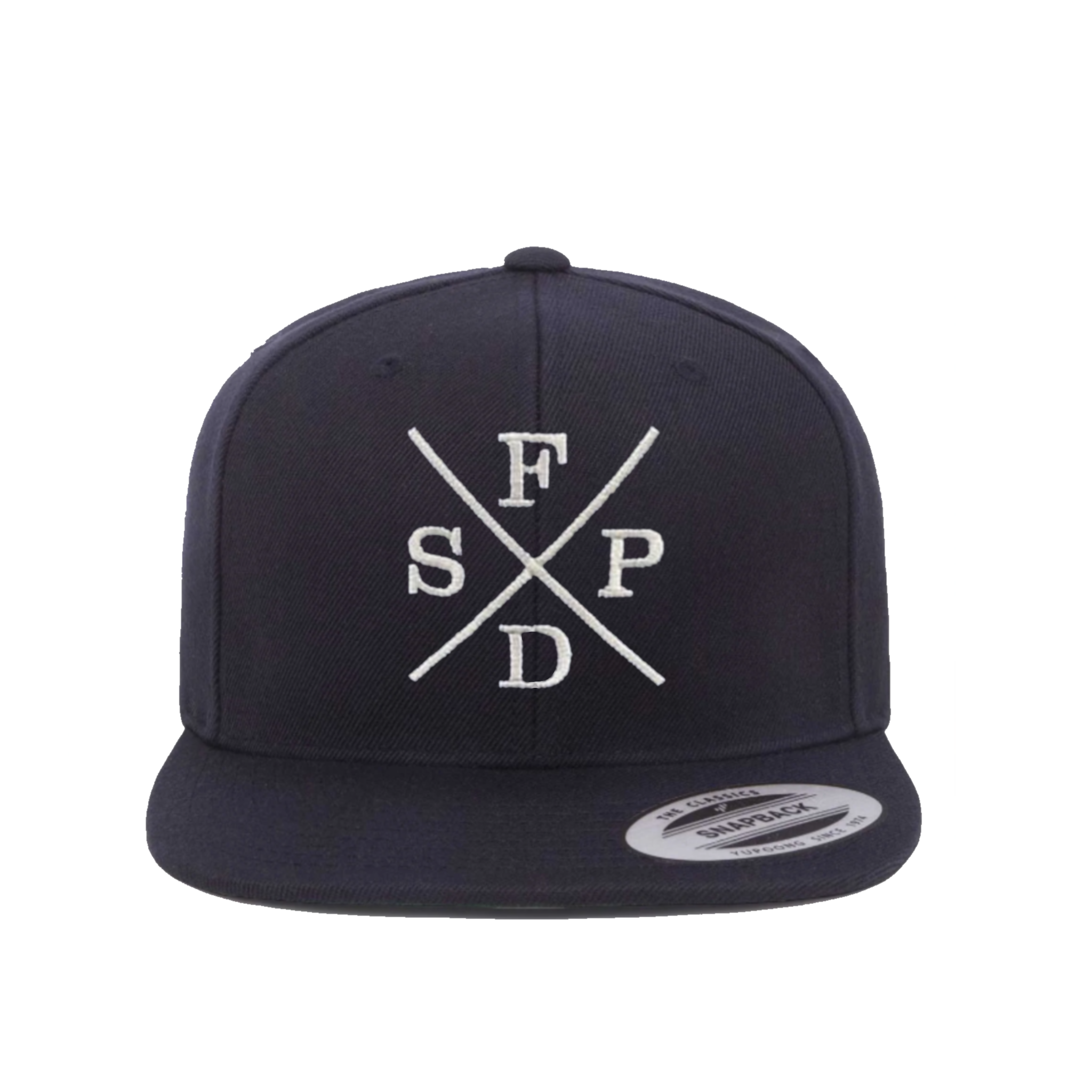 Black X SFPD Green Under Bill Snap Back