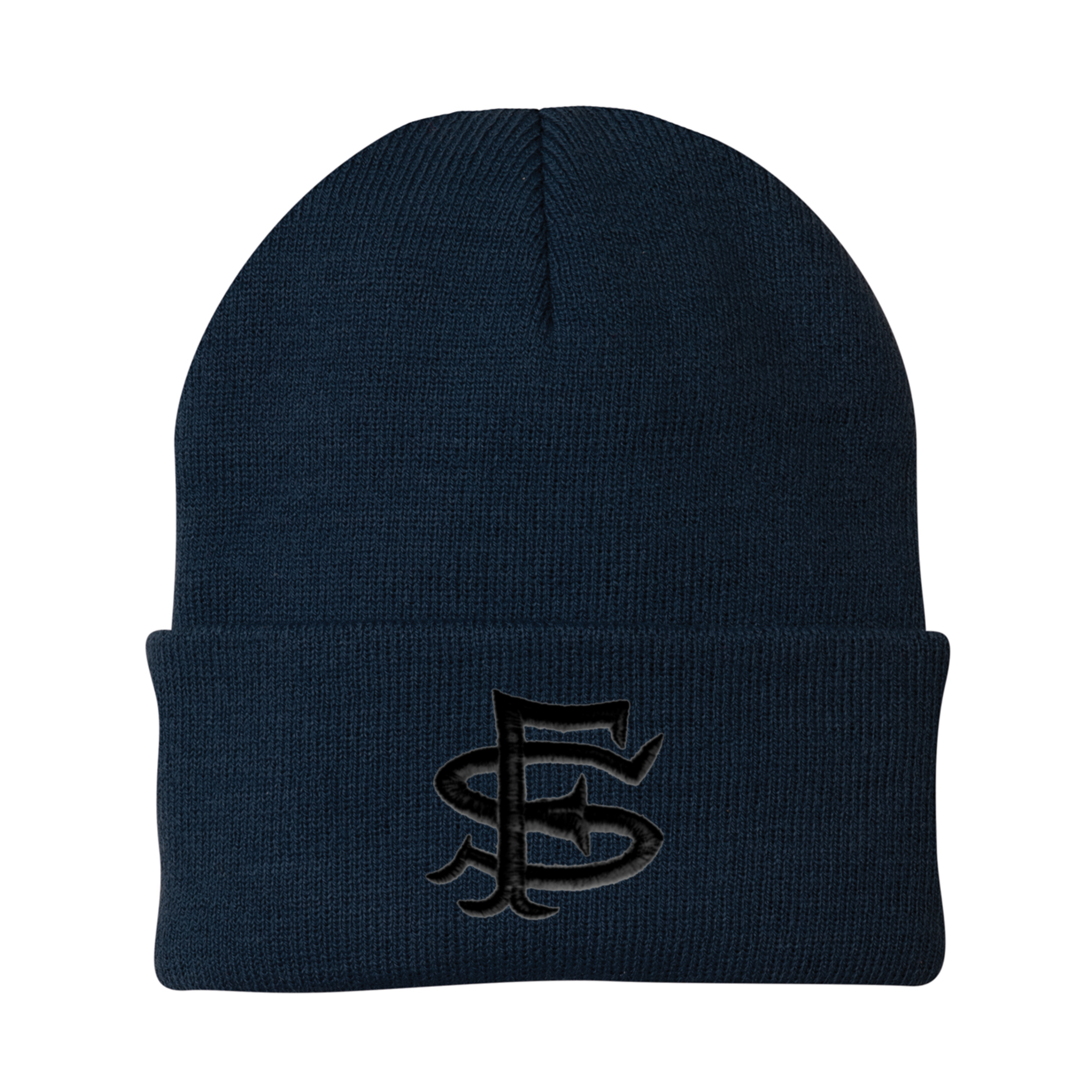 Navy SF Seal Knit Beanie