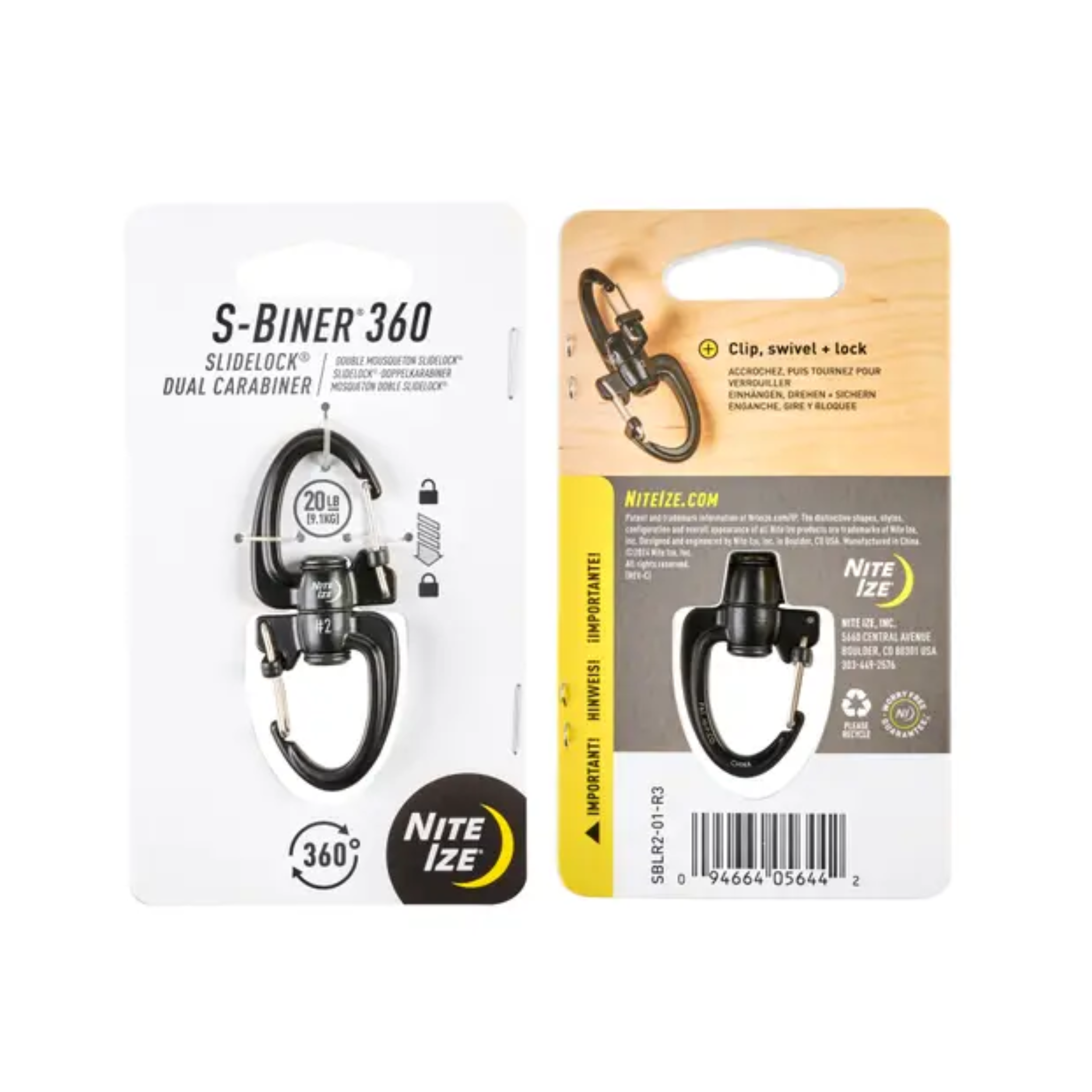 S-Biner 360 SlideLock Dual Carabiner
