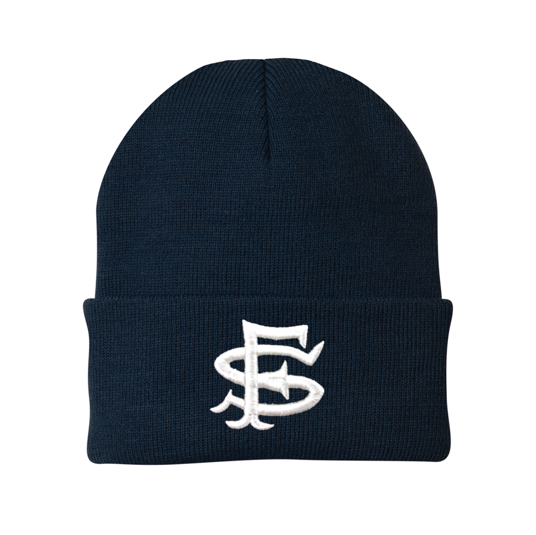 Navy SF Seal Knit Beanie