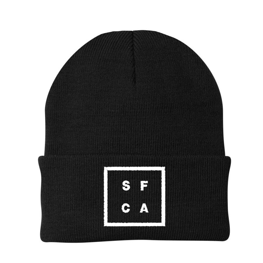 Black SF CA Knit Beanie