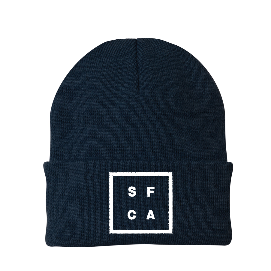 Navy SF CA Knit Beanie