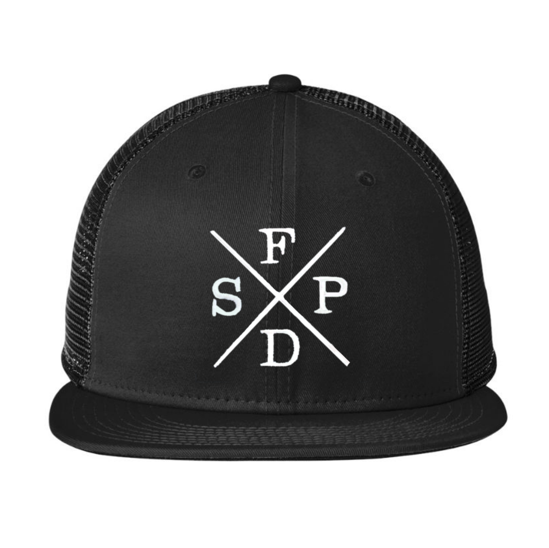 Black X SFPD 9FIFTY Mesh Snap Back