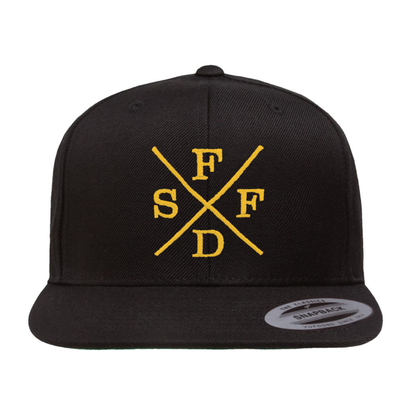 Black X SFFD Green Under Bill Snap Back