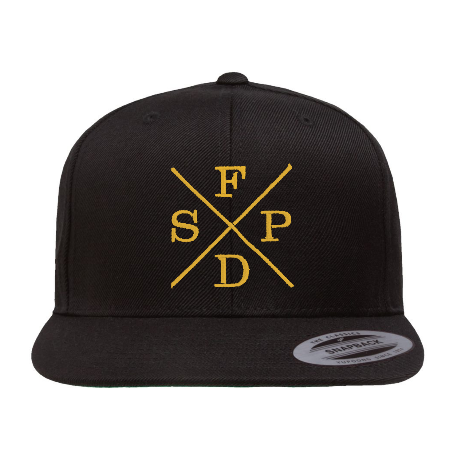 Black X SFPD Green Under Bill Snap Back