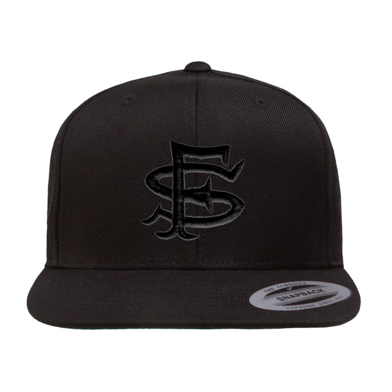 Black SF Seal Green Under Bill Snap Back