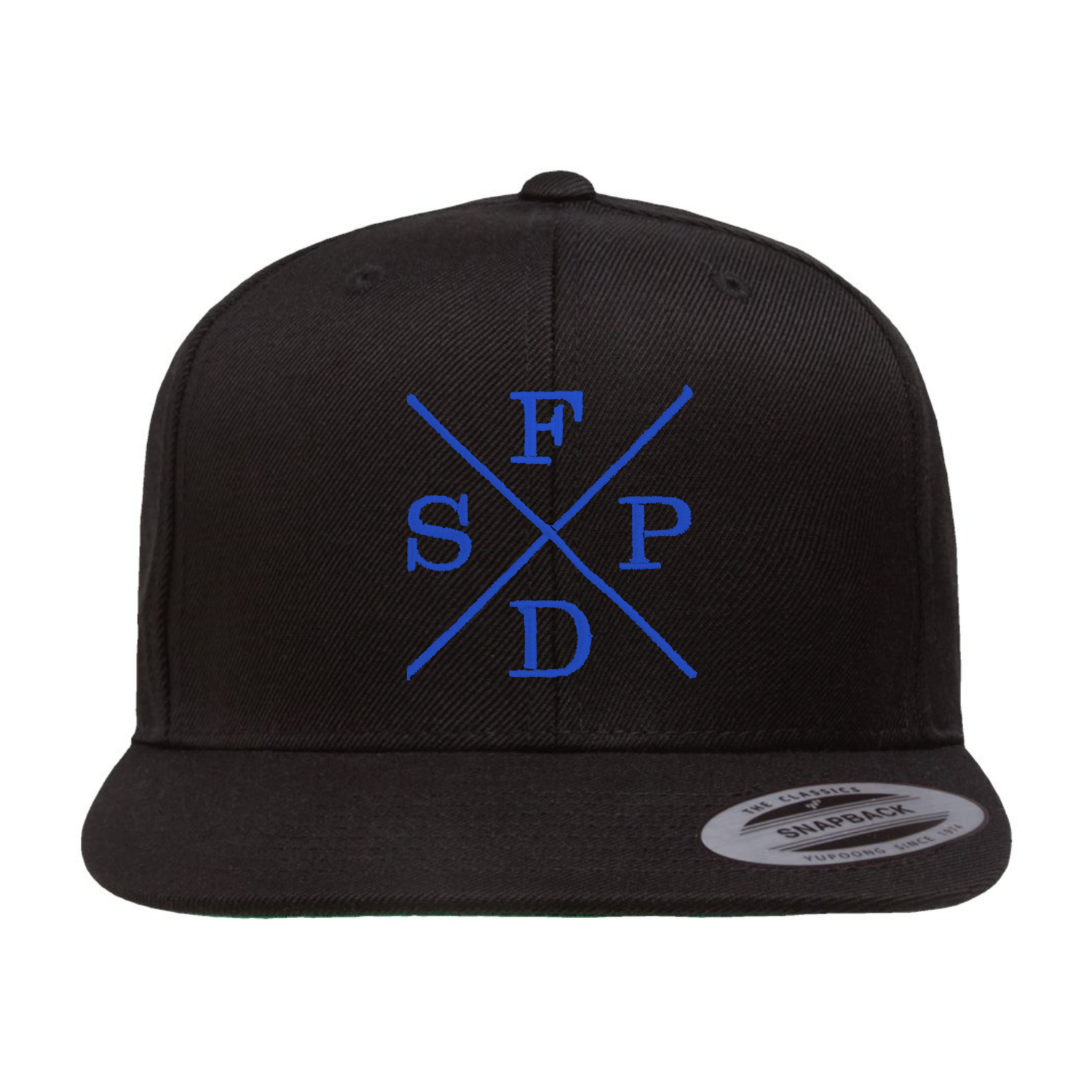 Black X SFPD Green Under Bill Snap Back