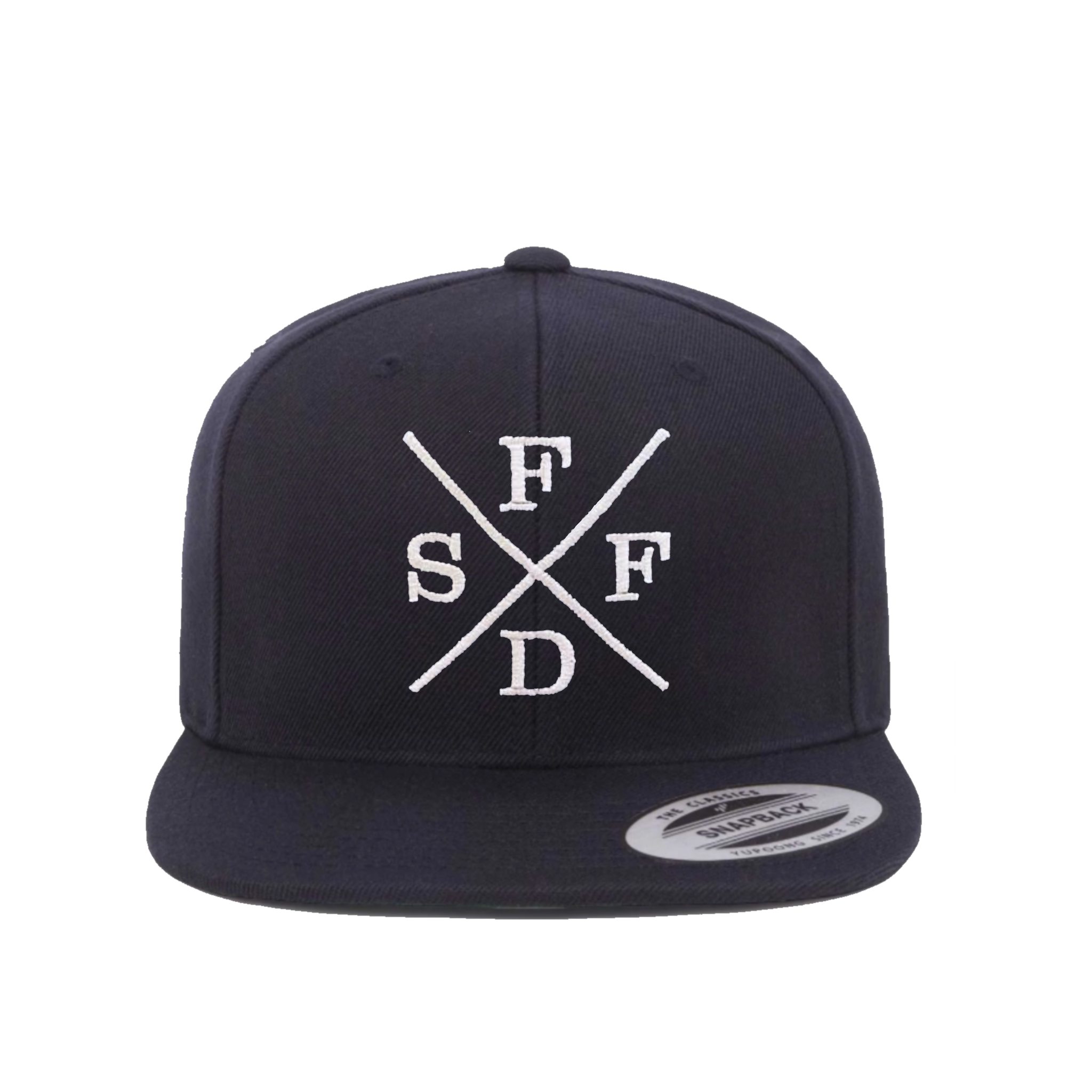 Black X SFFD Green Under Bill Snap Back