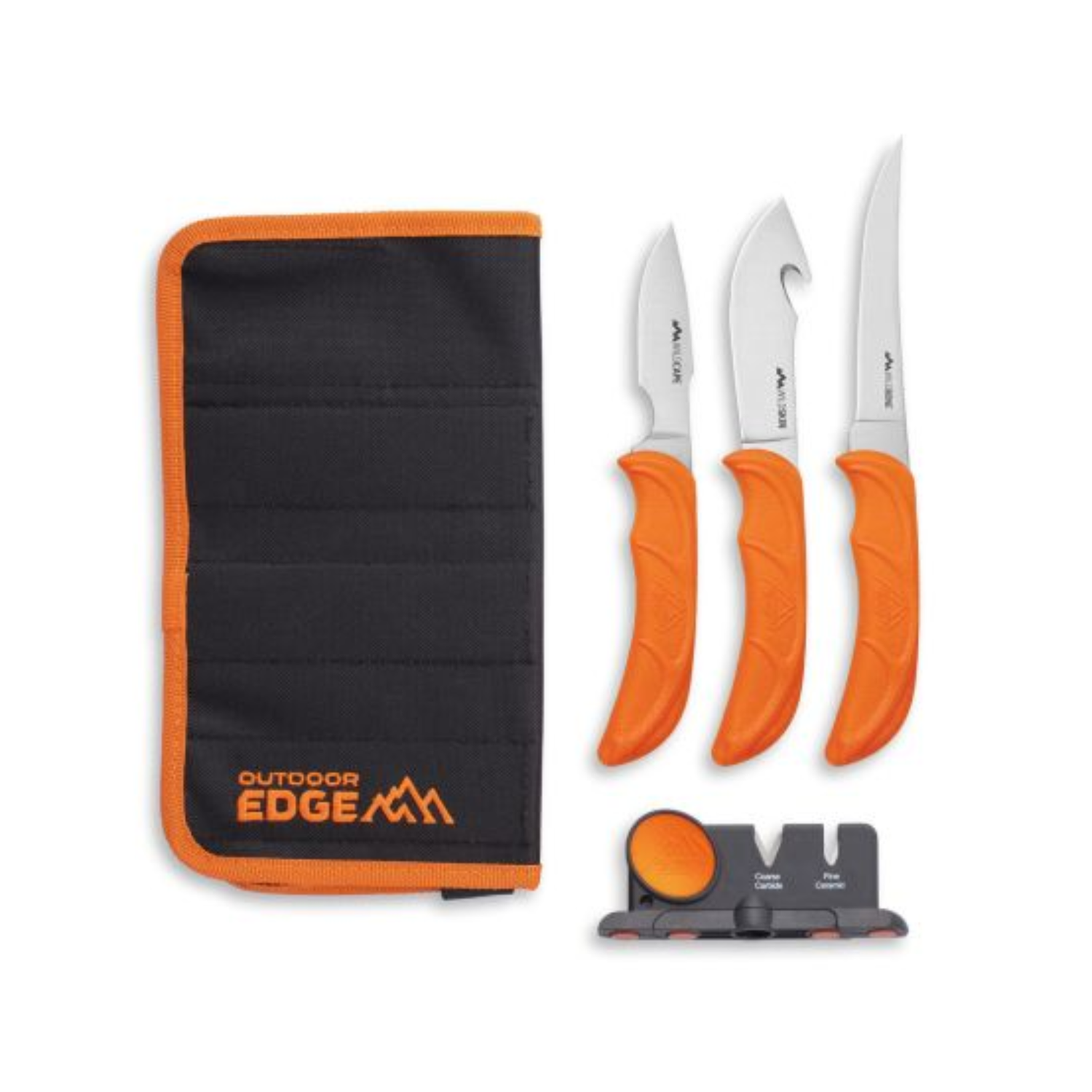 Outdoor Edge Wildlite Knives + Sharpener + Roll Pack